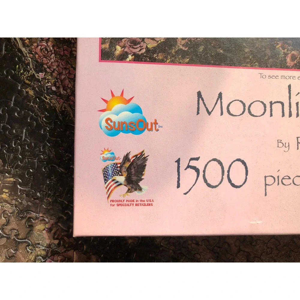 Sunsout 1500 pc Puzzle Moonlight and Lace Southern Antebellum Oak Spanish Moss